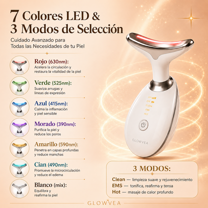 Masajeador Facial GlowPro™ — Luz LED + EMS | Elimina la Papada y Reafirma tu Piel