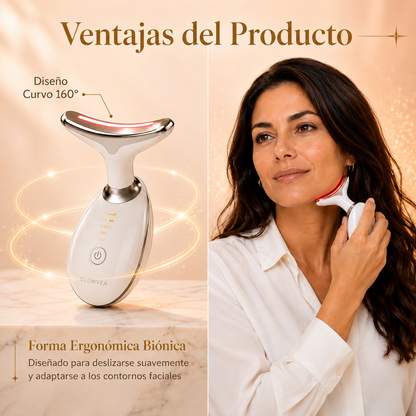 Masajeador Facial GlowPro™ — Luz LED + EMS | Elimina la Papada y Reafirma tu Piel